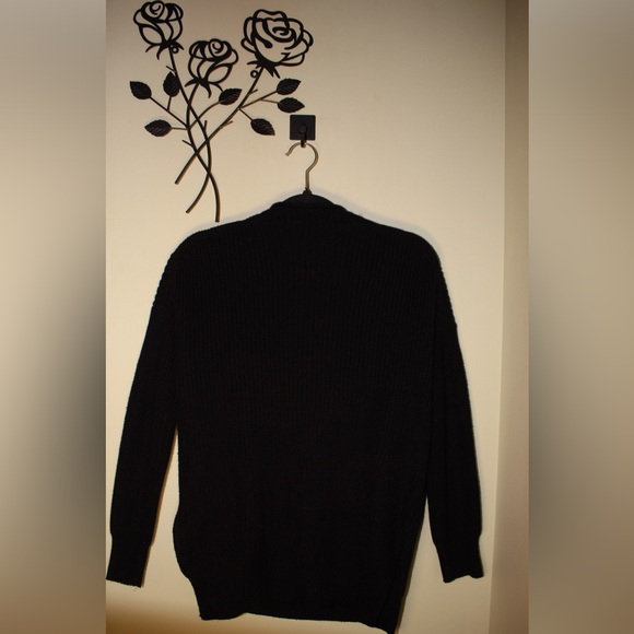 Cloth. by RD Black Knit Mid Neck Long Sweater Size XS - Picture 7 of 8